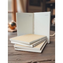 A5 Çizgili Kraft Defter Vintage Geri Dönüşüm Kağıt 70 Yaprak 140 Sayfa
