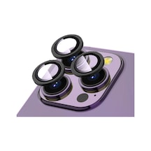 Noktaks - İphone Uyumlu İphone 13 Pro Max - Kamera Lens Koruyucu Safir Parmak İzi Bırakmayan Anti-reflective Cl-12 - Siyah
