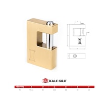 Kale Kayar Milli Pirinç Asma Kilit (Sarı) 70 mm  KD001/50-270