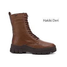 Gönderi(R) Gönderi R Kadın Taba Floter Fermuarlı Kauçuk Taban Hakiki Deri Postal Bot Gkzb13455415 Taba Floter