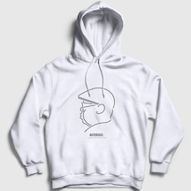 Presmono Unisex Neon The Notorious Bıg Kapüşonlu Sweatshirt Beyaz