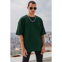 Oversize Beyaz T-shirt Yeşil