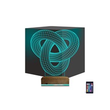 Luvivia Geometrik Dekoratif 3d Lamba - Masa Gece Lambası Şeffaf