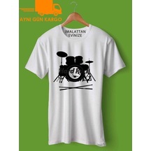 Hard Rock Bateri Baskılı Tişört Tshirt
