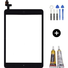 Apple Uyumlu iPad Mini A1432-a1454-a1455 A Kalite Home Tuşlu Dokunmatik Siyah + Montaj Seti