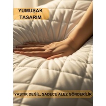2'li Yastık Alezi Sıvı Geçirmez Kapitone Fermuarlı Yıkanabilir Antialerjik Yastık Koruyucu 50x70 Cm Beyaz