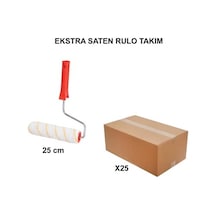 25 Adet Extra Saten Rulo Takım, 25 Cm Yüksek Kalite