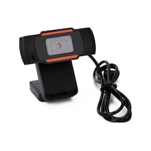 Moly 1080p Usb Web Kamerası, Mikrofonlu Ses Emici, Sessizliği Azaltan, Sürücü Gerektirmeyen Bilgisayar Kamerası, Siyah+turuncu
