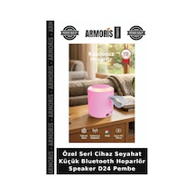 Özel Seri Cihaz Seyahat Küçük Bluetooth Hoparlör Speaker D24 Pembe