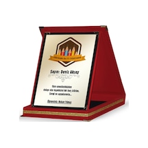 Kişiye Özel Kırmızı Plaket öğretmenler Günü Temalı-17