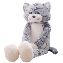 Bru1 Adet 50 Cm Peluş Oyuncak Yumuşak Kedi Siyah Gri Kedi Peluş Oyuncaklar Güzel Anime Kedi Bebek Doğum Günü Chrismas Hediye Çocuklar Için Kedi Bebek Bebek Bebek Doldurulmuş Ve Peluş Hayvanlar