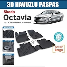 Gold Skoda Octavia 2013+ Araca Özel 3D Havuzlu Oto Paspas Seti N11.1436