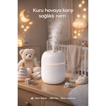 Bebek Ve Çocuk Odası İçin Sessiz Ultrasonik Hava Nemlendirici Gece Lambalı Buhar Makinesi