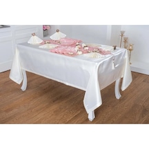 Afife Kadife Pudra Krem Sofra Takımı 8 Kişilik 160x230 Cm 34 Parça -1428 Çok Renkli
