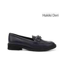 Gönderi(R) Gönderi R Lacivert Antik Tokalı Hakiki Deri Loafer Ayakkabı Lacivert