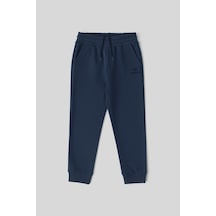 Tommylife İndigo Standart Fit Manşetli İnce Erkek Çocuk Eşofman Alt - 11205 Indigo