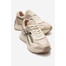 Calına Bej Yeşil Kadın Sneaker Bej - Yeşil
