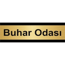 Buhar Odası 5x20cm Altın Renk Metal Yönlendirme Levhası