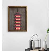 Bk Home Minka Evi Tasarımlı Doğal Masif Ahşap Çerçeveli Tablo 45X (551089999)