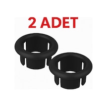 2 Adet Siyah Lavabo Taşma Yüzüğü Evye Taşma Delik Kapağı Plastik Malzeme Diğer