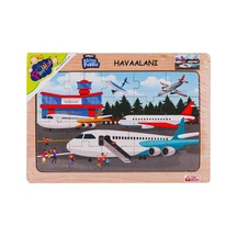 Tcx Ony-233-234-235-236 Ahşap Eğitici Puzzle Havaalanı -onyıl Oyuncak