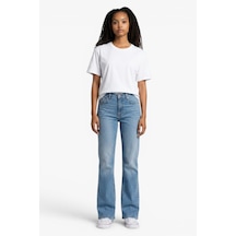 Levi's Kadın 725 Yüksek Bel Bootcut True Blue Orta Yıkama Med Indigo Jean-16488 Açık Mavi
