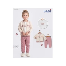 Sani Kids Sani Love 3'lü Eşofman Takımı - Krem Pembe Pudra