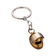 Mini Kask Metal Anahtarlık - Sarı Çok Renkli