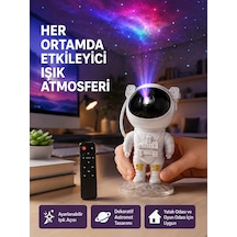 Astronot Yıldız Projeksiyon Lambası 8 Efektli Uzaktan Kumandalı Gece Işığı Çokrenkli