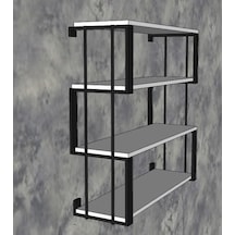 Rafburada Rafburada® 4 Raflı Dekoratif Ahşap Kitaplık.