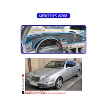 Mercedes W208 Torpido Koruma Halısı Mavi Kenar