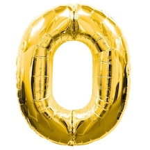 0 Rakamlı Folyo Balon Gold Renk 40 İnç Altın