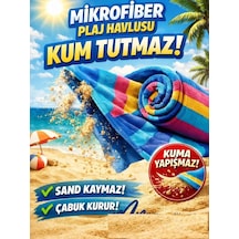 Bilmar Mikrofiber Ultra Emici Hızlı Kuruyan Kum Tutmaz Spor, Havuz, Plaj Havlusu 70 X 140 Cm X 2 Adet Çok Renkli