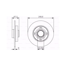 Peugeot 307 Break 1.4 2002-2009 Bosch Arka Fren Diski N11.3110