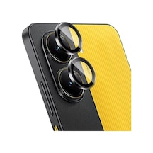 Xiaomi Poco X7 Pro Tekli Kamera Lens Koruma Camı Siyah Poco X7 Pro İle Uyumlu Ekran Koruyucu - Siyah