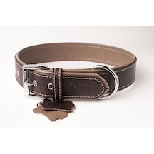 Privilege Flotter Hakiki Deri Köpek Boyun Tasması M Kahverengi Toprak 3 x 38-47 CM Kahverengi