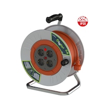 Bylion Mme-20315-f 3 x 1.5 Kablolu Metal Seyyar Kablo Makarası 20 M