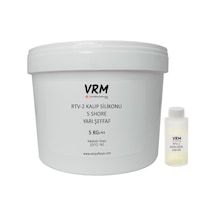 VRM Rtv-2 Yarı Şeffaf - Ekstra Yumuşak Kalıp Silikonu (5 Shore) 5 KG