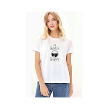 The Umbrella Academy Logo&Yazi Baskılı Beyaz Kadın Tshirt (534649572)