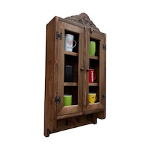 Eskitme Ahşap Mutfak Dolabı 40x69x12 Cm. Siyah