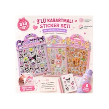 Sticker Seti 3'lü Kabartmalı 3d Etkili - 3 Paket Toplam 6 Yaprak Çıkartma Diğer