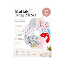 Mutfak Tutaç 2 Li Set Kapitone Desenli, Askı Halkalı Tencere Ve Tepsi Tutacağı Çok Renkli