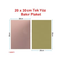 20x30cm Tek Yüz Bakır Plaket Pcb Elektronik Baskı Devre Prototip Test Deney Deneme Kartı Fr4 Levha