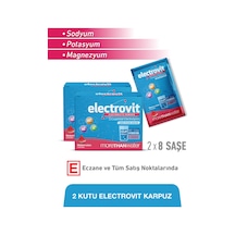 Electrovit Karpuz Sodyum, Potasyum, Magnezyum İçeren Elektrolit Tozu 2x 8 Saşe