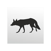 Folyo Sticker Tilki 40cm Uzunluk Siyah