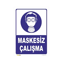 Maskesiz Çalışma Levhası Levha 35x50 Cm Sticker
