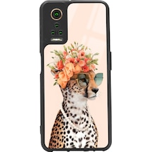General Mobile Gm 22 Pro Influencer Leopar Kedi Tasarımlı Glossy Telefon Kılıfı Çok Renkli