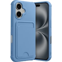 Newface Apple Uyumlu iPhone 17 Kelvin Kartvizitli Silikon Glblseme - 54 - Mavi