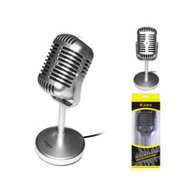 Skycıty Masaüstü Mikrofon, Cep Telefonu Canlı Yayınları İçin Uygun, Gümüş 3.5mm Şarjlı