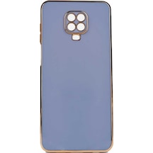 Teknomoda Xiaomi Redmi Note 9 Pro Kılıf Kenarları Gold Kamera Korumalı Renkli Pastel Silikon